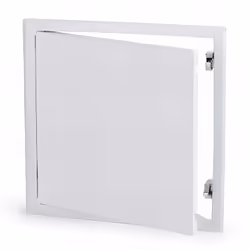 Description générale Trappe de visite pour plaques de plâtre, laquée blanche (RAL 9016), zingué, dimensions 200 x 200 mm. Con ...