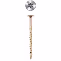 Vis à bois à haut rendement - Tête large - Filetage partiel - Epreinte Torx - Pointe anti-fendage - Bichromatée 10 x 200 - Bo ...