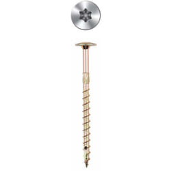 Index - Vis à bois à haut rendement - Tête large - Filetage partiel - Epreinte Torx - Pointe anti-fendage - Bichromatée 10 x 200 - Boite de 25