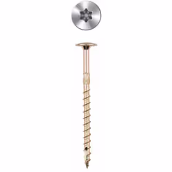 Vis à bois à haut rendement - Tête large - Filetage partiel - Epreinte Torx - Pointe anti-fendage - Bichromatée 8 x 100 - Boi ...