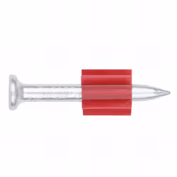 Clous pour cloueur à poudre. Clous standards avec rondelle métallique 10 mm (3,8 x 16 mm). Revêtement : zingué. Utilisation s ...