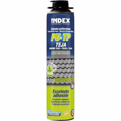Mousse de polyuréthane pour la fixation de tuiles - Application avec pistolet - Couleur grise 750 ml - Boite de 12