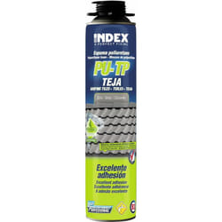 Index - Mousse de polyuréthane pour la fixation de tuiles - Application avec pistolet - Couleur grise 750 ml - Boite de 12