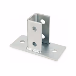 Support base rectangulaire "U" Indextrut - Zingué M12 (41/21-41/41) - Boite de 12