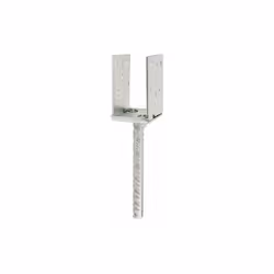 Fixation de poteaux En "U" pour encastrer avec largeur réglable - Zingué 71 - 131 x 110 x 200 x 70