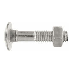 Index - Vis tête ronde collet carré et écrou hexagonal - Zinguée M6 x 45 - Boite de 200
