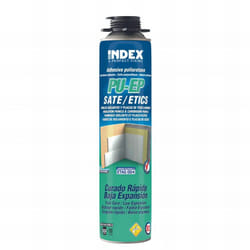 Index - 12 mousses de colle polyuréthane pour panneaux isolants (sate/etics) et plaques en plâtre laminé, application au pistolet 750 ml