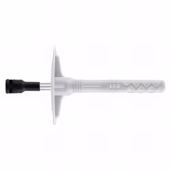 Cheville avec clou métallique pour fixation de panneaux isolants. Utilisation sur : béton, béton creux, béton cellulaire, bri ...