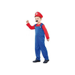 DEGUISEMENT PLOMBIER MARIO ENFANT 10-12 ANS (COMBINAISON + CASQUETTE)