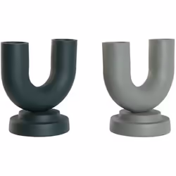 Home ESPRIT Vase Vert Aluminium 18 x 13 x 19 cm (2 Unités)