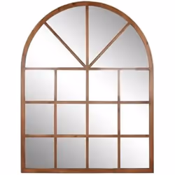 Home ESPRIT Miroir mural Naturel Verre Sapin Miroir Néoclassique Fenêtre 150 x 3,5 x 186 cm