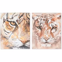 Home ESPRIT Cadre Colonial Tigre 80 x 3,7 x 100 cm (2 Unités)