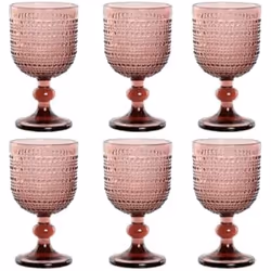 Home ESPRIT Set de Verres Rose Verre 240 ml (6 Unités)