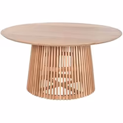 Home ESPRIT Table de Salle à Manger Naturel bois mindi 150 x 150 x 75 cm