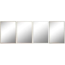 Home ESPRIT Miroir mural Blanc Marron Beige Gris Verre polystyrène 63,3 x 2,6 x 89,6 cm (4 Unités)