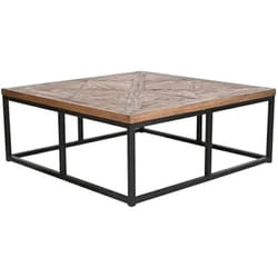 Home ESPRIT Table Basse Bois Métal 120 x 120 x 45 cm