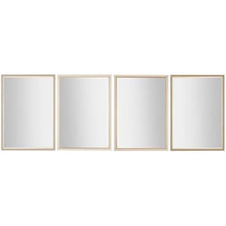 Home ESPRIT Miroir mural Blanc Marron Beige Gris Verre polystyrène 70 x 2 x 97 cm (4 Unités)