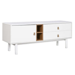 Home ESPRIT Meubles de télévision Blanc Naturel polypropylène Bois MDF 140 x 40 x 55 cm