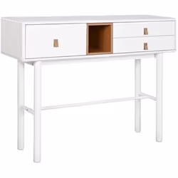 Home ESPRIT Console Jaune Blanc Bois MDF 120 x 35 x 90 cm