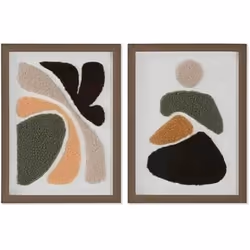 Home ESPRIT Cadre Abstrait Urbaine 30 x 2,5 x 40 cm (2 Unités)