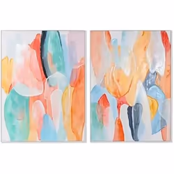 Home ESPRIT Cadre Abstrait Moderne 90 x 3,5 x 120 cm (2 Unités)