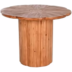 Home ESPRIT Table de Salle à Manger Naturel Bois 100 x 100 x 77 cm