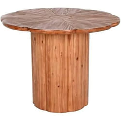 Home ESPRIT Table de Salle à Manger Naturel Bois 100 x 100 x 77 cm