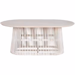 Home ESPRIT Table de Salle à Manger Blanc bois mindi 180 x 100 x 75 cm