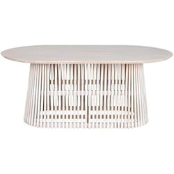 Home ESPRIT Table de Salle à Manger Blanc bois mindi 180 x 100 x 75 cm