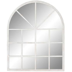 Home ESPRIT Miroir mural Blanc Sapin Miroir Néoclassique Fenêtre 150 x 3,5 x 186 cm