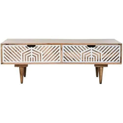 Home ESPRIT Table Basse Blanc Bois de manguier 115 x 60 x 40 cm
