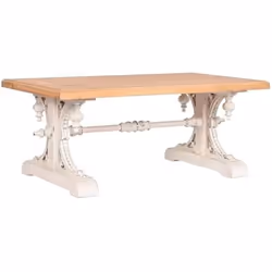 Home ESPRIT Table Basse Blanc Naturel Bois d'épicéa Bois MDF 110 x 65 x 46 cm