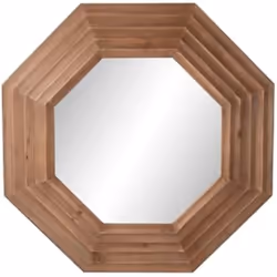Home ESPRIT Miroir mural Marron Naturel Sapin Moderne 119 x 9 x 119 cm