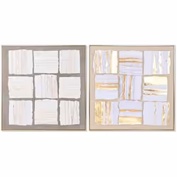 Home ESPRIT Cadre Abstrait Moderne 102,3 x 4,5 x 102,3 cm (2 Unités)