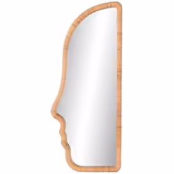 Home ESPRIT Miroir mural Naturel Verre Rotin Moderne Scandi 50 x 4 x 120 cm
