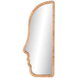 Home ESPRIT Miroir mural Naturel Verre Rotin Moderne Scandi 50 x 4 x 120 cm