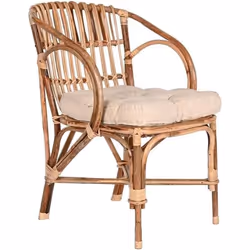 Home ESPRIT Chaise de jardin Bambou Rotin 58 x 65 x 85 cm