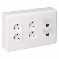 Legrand Prise murale multiple prise murale Multiple fiche schuko fiche rJ45 - 078883EA