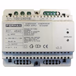 Alimentation DIN-6 100-240VAC/24VDC-2A. Format rail DIN-6 pour faciliter l'installation à l'intérieur d'un coffret électrique ...