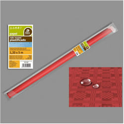 Nappe Rouleau Plastifié Rouge 5 x 1,2 m