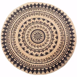 Tapis rond 120 cm Jute En fibres naturelles Diamètre 120 cm