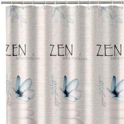 Rideau de douche - ZEN - Nature - 100% Polyester - 180 x 200 cm - Vert