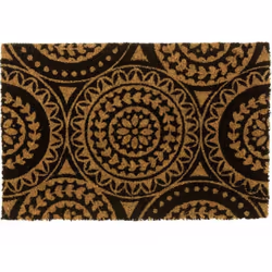 Essuie-pieds Mandala 60 cm Dimensions : 60 x 40 cm PVC et fibres de coco Nettoyage facile - Imputrescible - Résistant au sole ...
