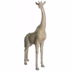 Statue Girafe aspect argile 50 cm Résine Dimensions : 24 x 9.5 x 50 cm