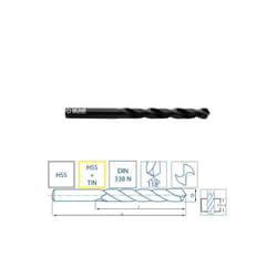 Forets HSS metal DIN338N classique utilisation général (dimensions au choix) - IZAR 1010