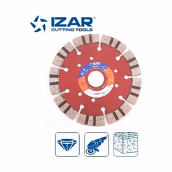 Disque diamant Izar de 125 mm pour le tronçonnage du béton courant (béton sec, dur), parpaing et granite. Excellent rapport q ...