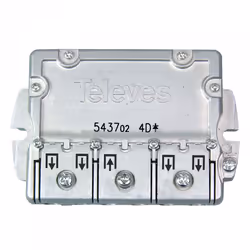 Televes 543702, Diviseur de câbles, 5 - 2400 MHz, Acier inoxydable, 9 dB, Ampoule