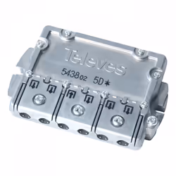 Televes 543802, Diviseur de câbles, 5 - 2400 MHz, Acier inoxydable, 10 dB, Ampoule