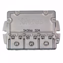 Televes 543802 séparateur ou commutateur de câbles Diviseur de câbles Acier inoxydable