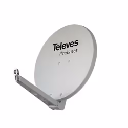 Televes S75QSD-W, 10,7 - 12,75 GHz, 38,5 dBi, Blanc, Aluminium, 75 cm, 750 mm